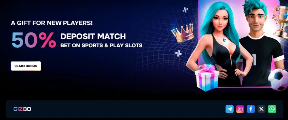 Gizbo Casino Bonus für neue Spieler